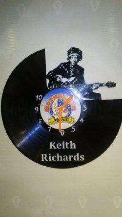 Keith Richards Vinyl Record Clock