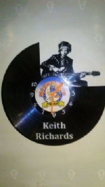 Keith Richards Vinyl Record Clock