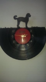 Labradoodle Dog Vinyl Record Clock