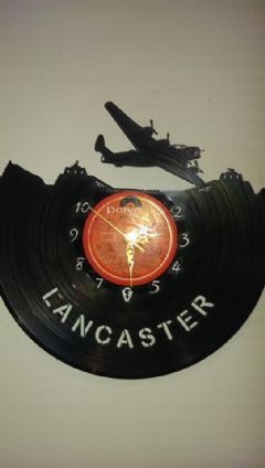 Lancaster Bomber Vinyl Record Clock