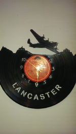 Lancaster Bomber Vinyl Record Clock