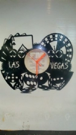 Las Vegas Vinyl Record Clock