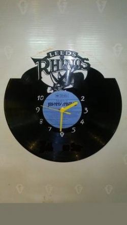 Leeds Rhinos Rugby Vinyl Record Clock