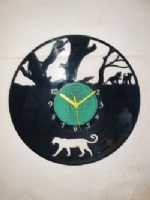 leopard / Panther Themed Record Clock