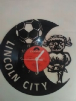 Lincoln City Fc Football Themed Vinyl Record Clock