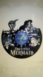 Little Mermaid Vinyl Record Clock