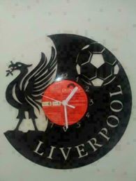 Liverpool Fc Football Badge Themed Vinyl Record Clock