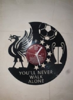Liverpool Fc Champions League Walk Alone Themed Vinyl Record Clock