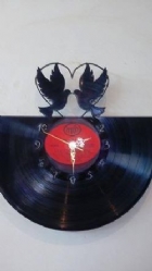 Love Birds Dove Vinyl Record Clock