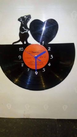Love Mouse Vinyl Record Clock