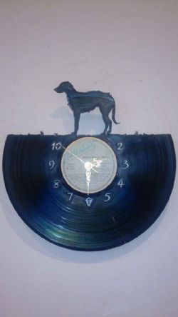 Lurcher Themed Vinyl Record Clock