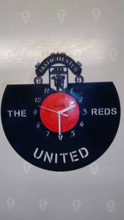Manchester United FC Vinyl Record Clock