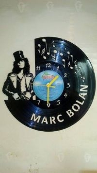 Marc Bolan Music Vinyl Record Clock