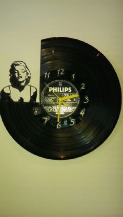 Marlin Monroe Portrait Vinyl Record Clock