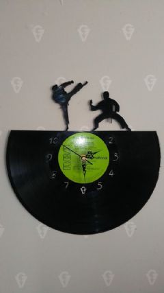 Martial Arts Vinyl Record Clock