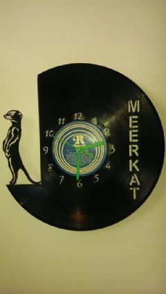 Meerkat Vinyl Record Clock