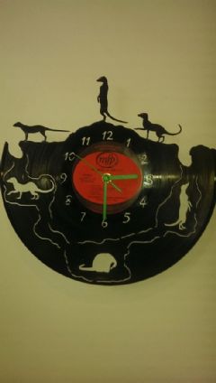 Meerkat Mob Vinyl Record Clock