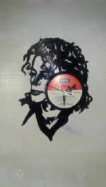 Michael Jackson Face Vinyl Record Clock