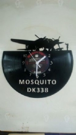 Mosquito Aeroplane Vinyl Record Clock