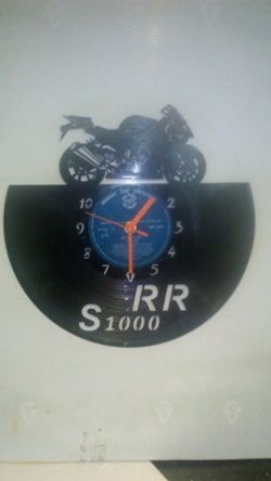 BMW RR S1000 Motor Bike Vinyl Record Clock