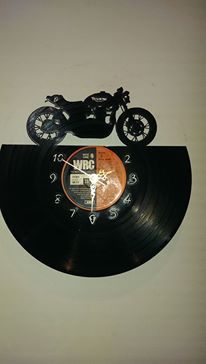 Triumph Motor Bike Vinyl Record Clock