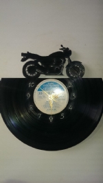 Zephyr Motor Bike Vinyl Record Clock