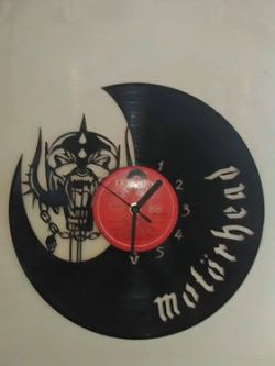 Motorhead Skull Themed Vinyl Record Clock