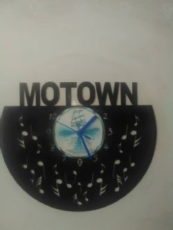 Motown Notes Themed Vinyl Record Clock