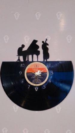 Musical Duo Vinyl Record Clock