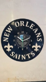 New Orleans Saints American Football Team Themed Record Clock