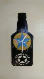 Newcastle Brown Ale Bottle Themed Vinyl Record Clock