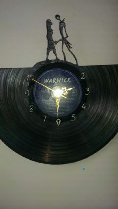 Nightmare Before Christmas Vinyl Record Clock