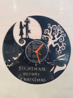 Nightmare Before Christmas Scene Themed Vinyl Record Clock