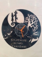 Nightmare Before Christmas Scene Themed Vinyl Record Clock