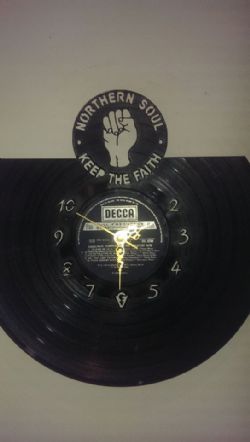 Small Northern Soul Vinyl Record Clock