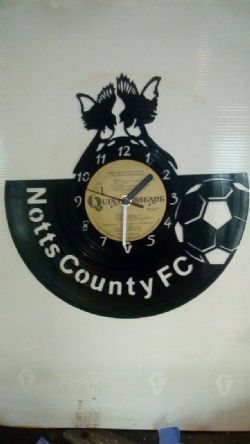 Notts County FC Vinyl Record Clock