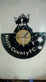 Notts County FC Vinyl Record Clock