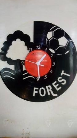 Nottingham Forest Fc (Notts Forest) Vinyl Record Clock