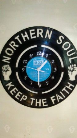 Large Northern Soul Vinyl Record Clock