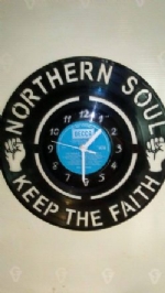 Large Northern Soul Vinyl Record Clock