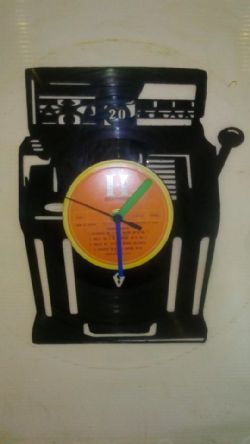 One Arm Bandit Slot Machine Themed Vinyl Record Clock