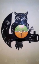 Owl Vinyl Record Clock