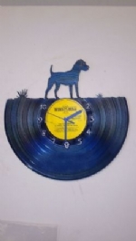 Patterdale Dog Vinyl Record Clock