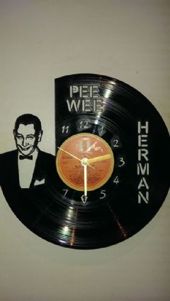 Pee Wee Herman Themed Vinyl Record Clock