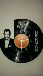 Pee Wee Herman Themed Vinyl Record Clock