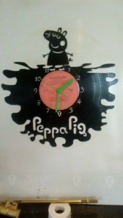 Peppa Pig Vinyl Record Clock