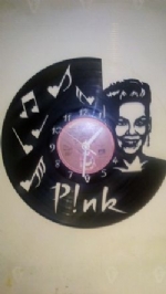 Pink Vinyl Record Clock