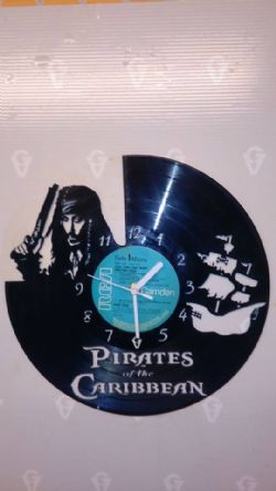 Pirates Of The Caribbean Jack Sparrow Vinyl Record Clock