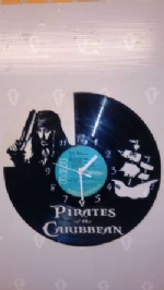 Pirates Of The Caribbean Jack Sparrow Vinyl Record Clock