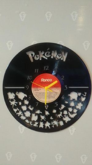 Pokemon Vinyl Record Clock